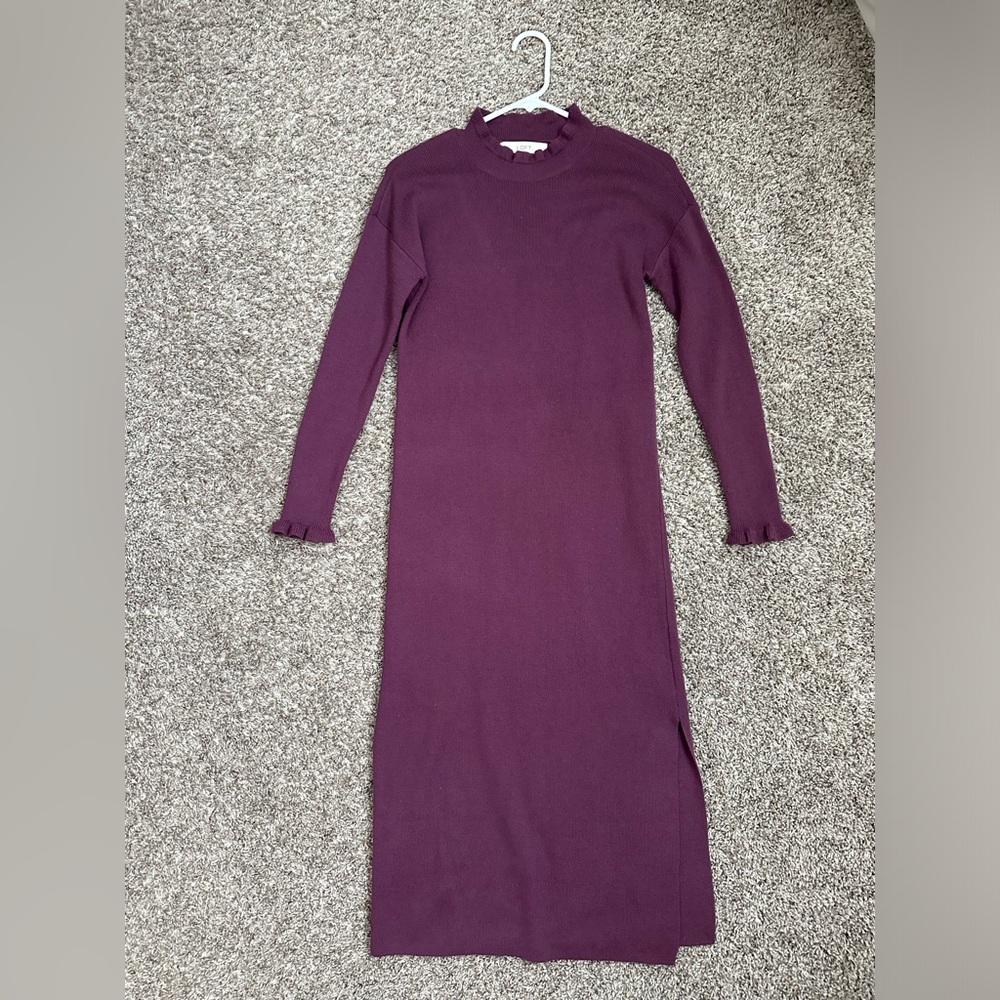 Loft Mock Neck Midi Sweater Dress - Picture 3 of 10